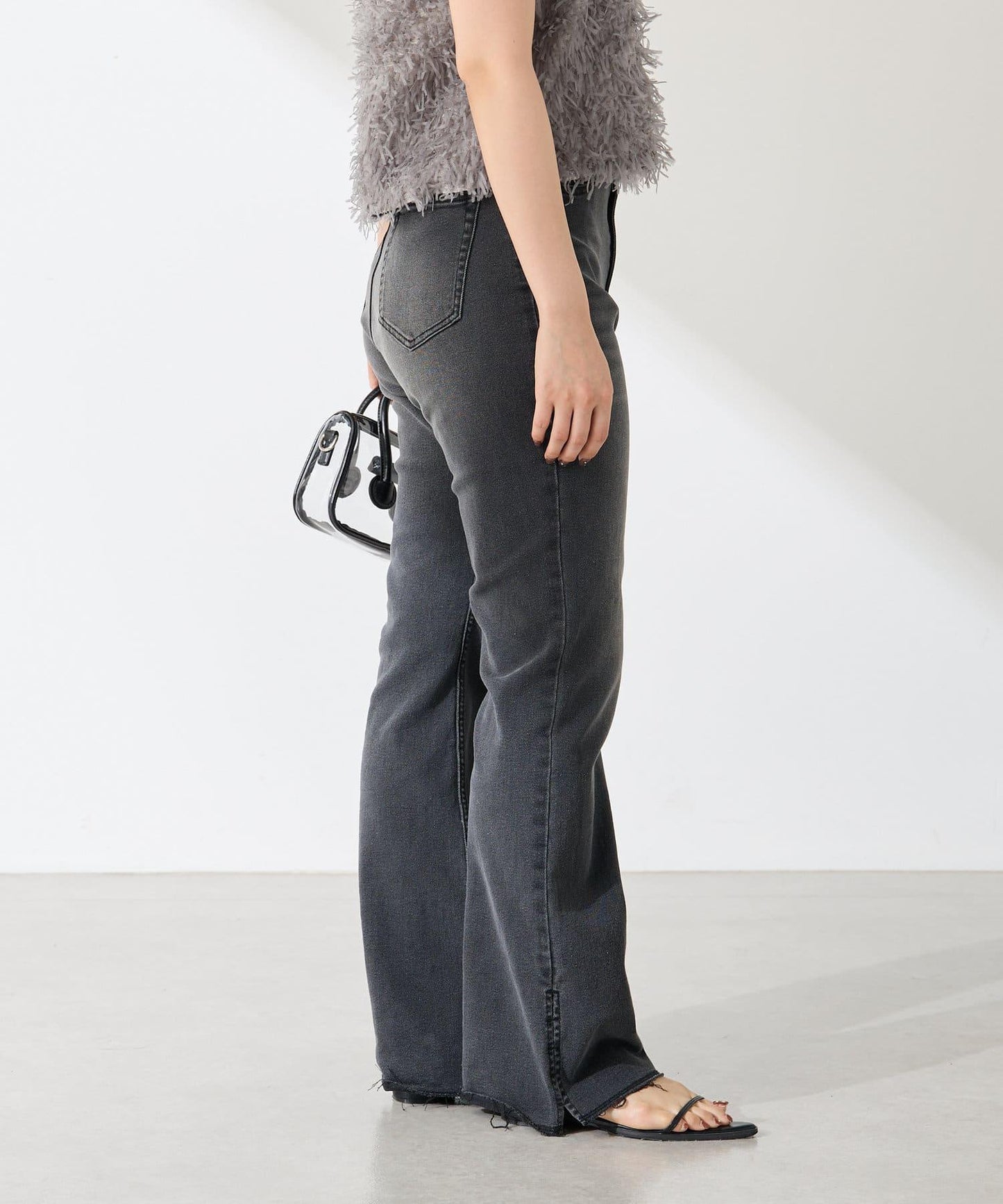 【可剪裁長度/彈性◎】Q.anos 自剪牛仔褲