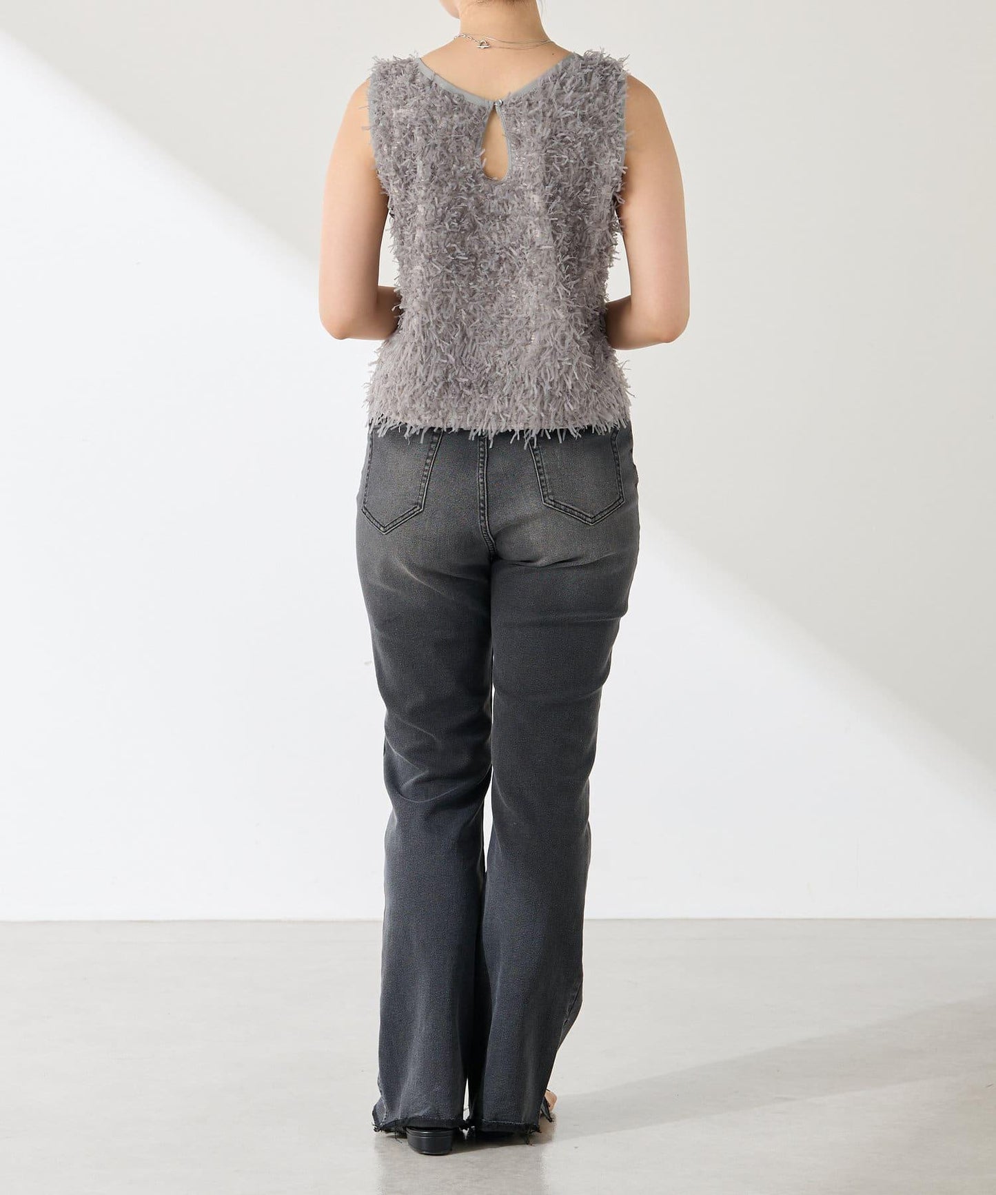 【可剪裁長度/彈性◎】Q.anos 自剪牛仔褲