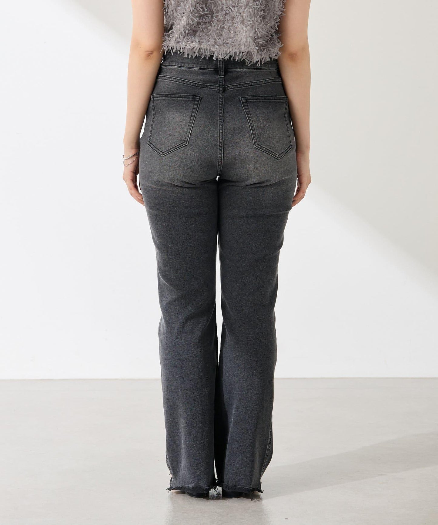 【可剪裁長度/彈性◎】Q.anos 自剪牛仔褲