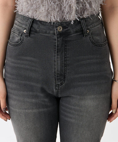 【可剪裁長度/彈性◎】Q.anos 自剪牛仔褲