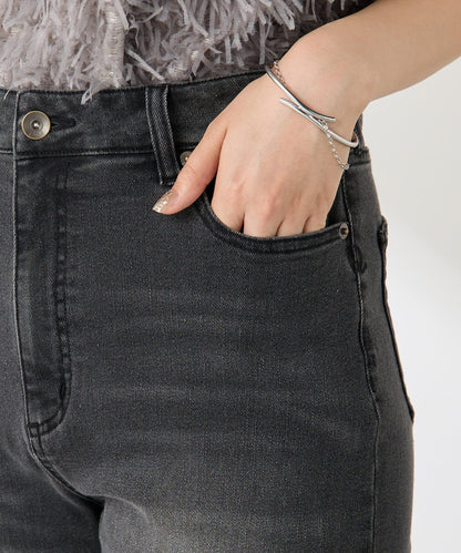 【可剪裁長度/彈性◎】Q.anos 自剪牛仔褲