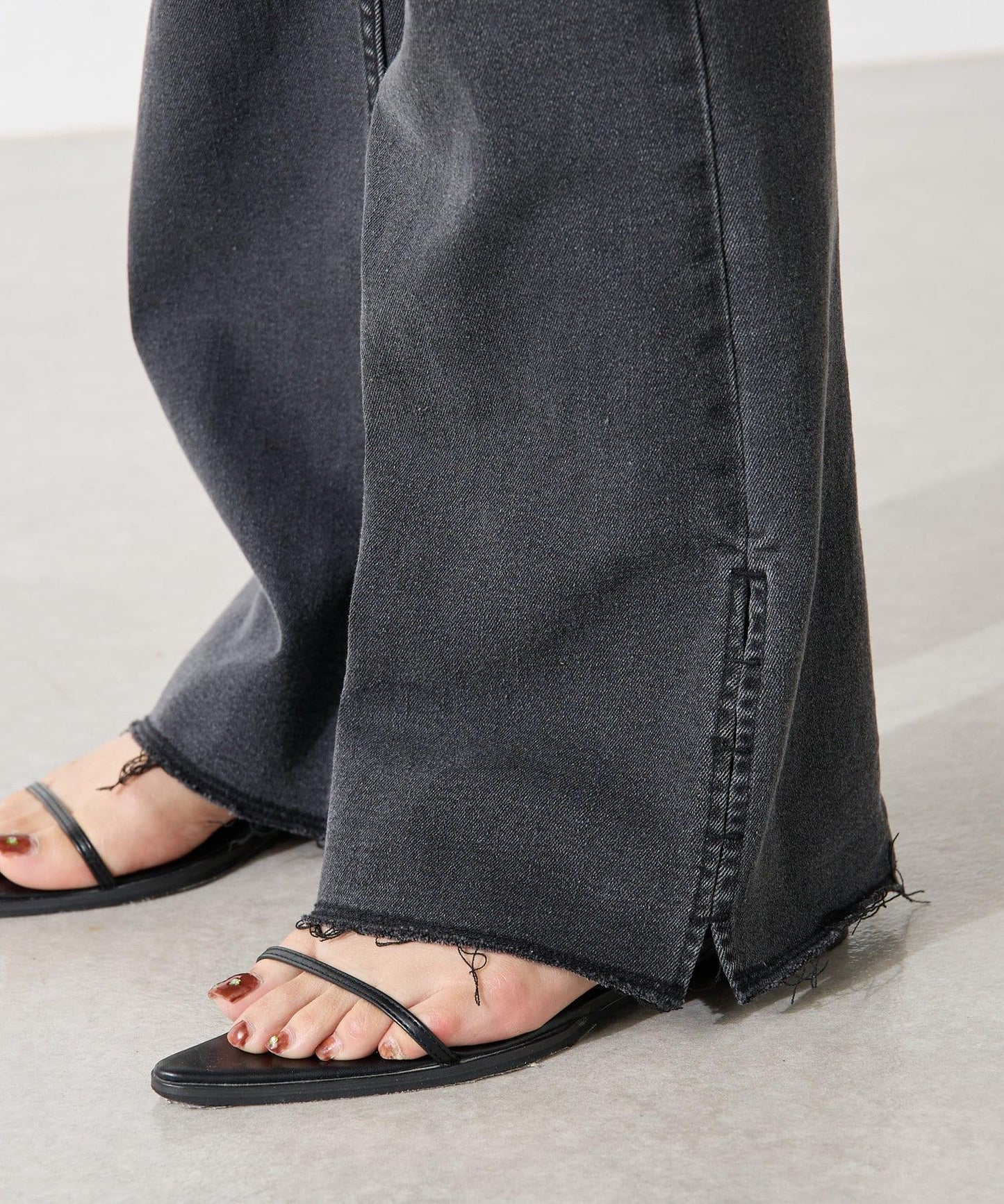 【可剪裁長度/彈性◎】Q.anos 自剪牛仔褲