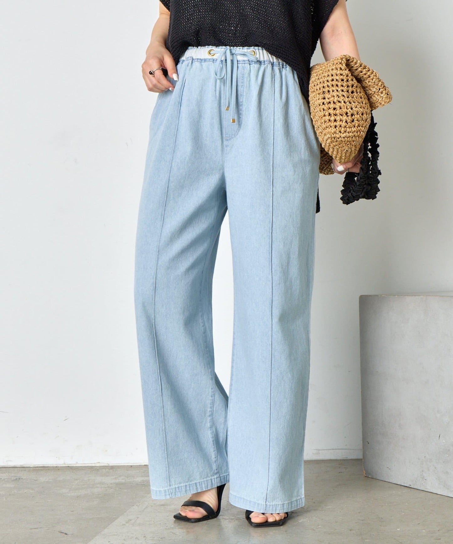 【輕鬆穿著】【夏季也適合穿著】牛仔休閒褲