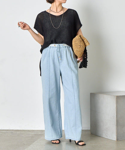 【輕鬆穿著】【夏季也適合穿著】牛仔休閒褲