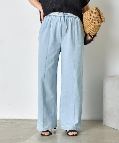 【輕鬆穿著】【夏季也適合穿著】牛仔休閒褲