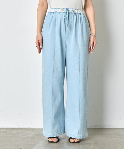 【輕鬆穿著】【夏季也適合穿著】牛仔休閒褲