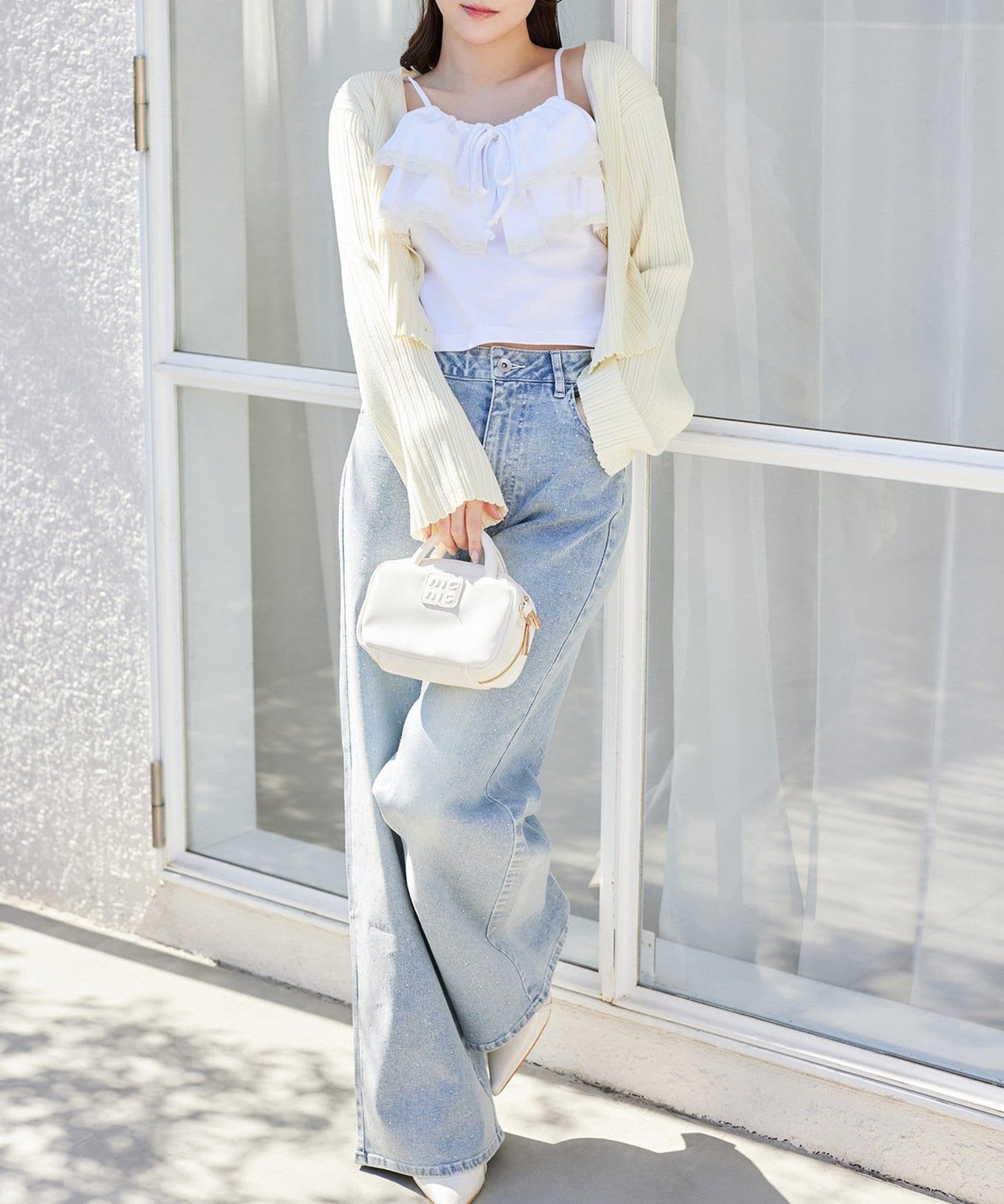 【一件接一件】荷葉邊吊帶背心