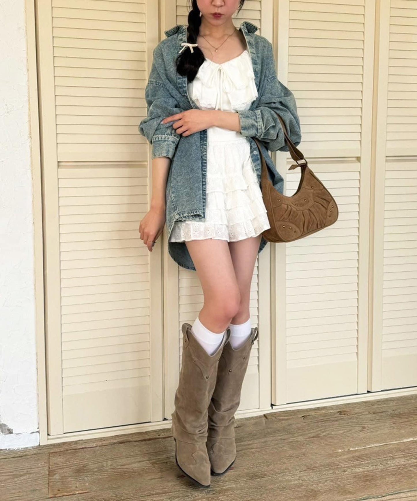 【一件接一件】荷葉邊吊帶背心