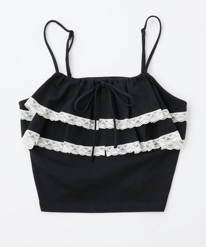 【一件接一件】荷葉邊吊帶背心