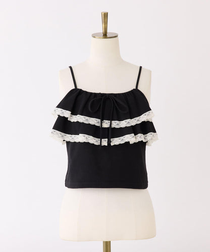 【一件接一件】荷葉邊吊帶背心