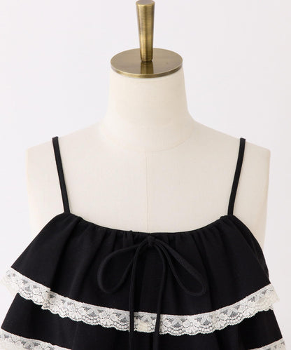 【一件接一件】荷葉邊吊帶背心