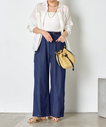 【輕鬆穿著】【夏季也適合穿著】牛仔休閒褲