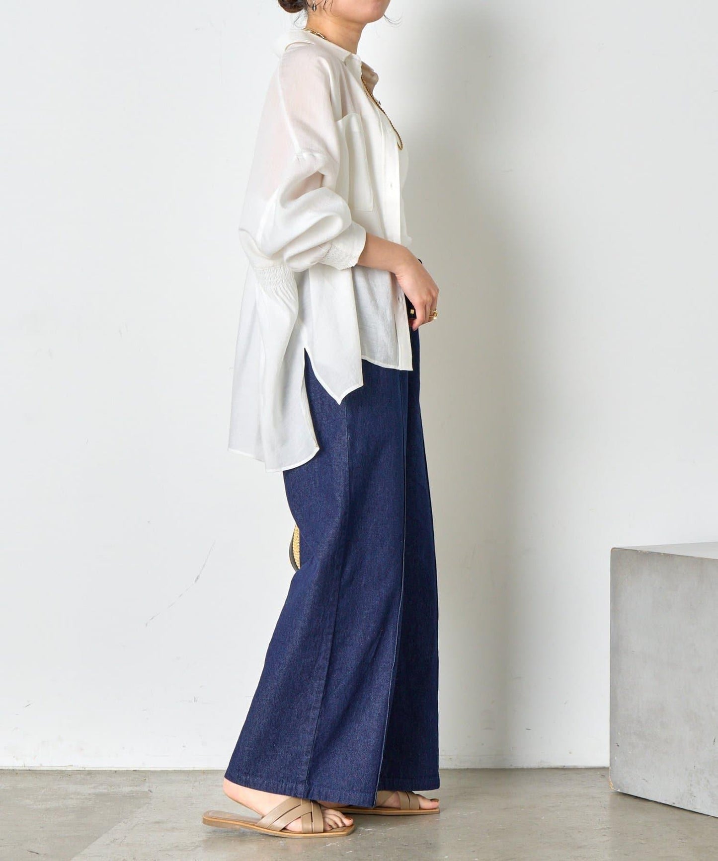 【輕鬆穿著】【夏季也適合穿著】牛仔休閒褲