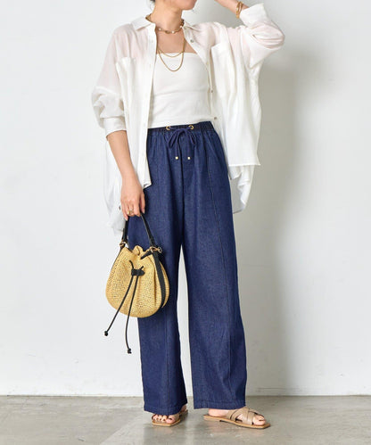 【輕鬆穿著】【夏季也適合穿著】牛仔休閒褲