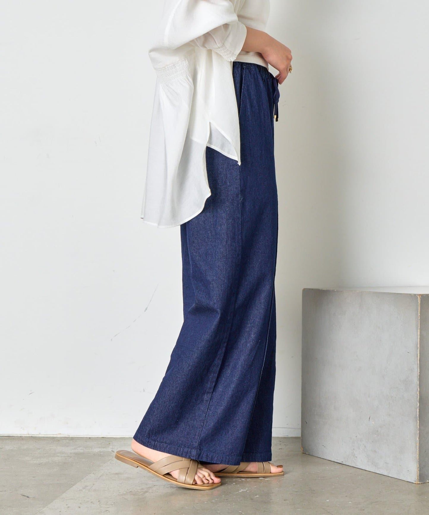 【輕鬆穿著】【夏季也適合穿著】牛仔休閒褲