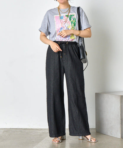 【輕鬆穿著】【夏季也適合穿著】牛仔休閒褲