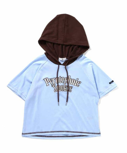 極光圖案拉鍊套頭衛衣