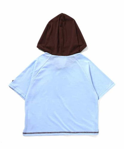 極光圖案拉鍊套頭衛衣