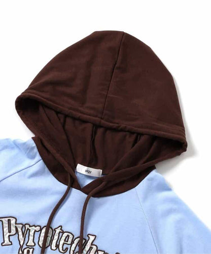 極光圖案拉鍊套頭衛衣