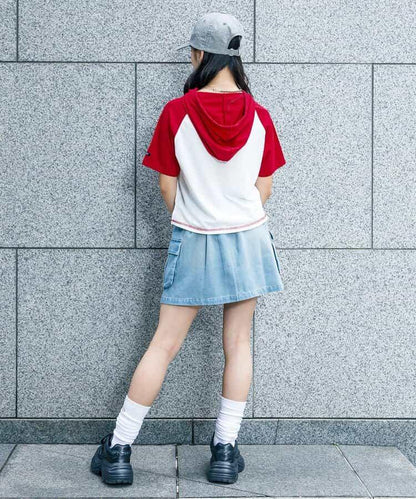 極光圖案拉鍊套頭衛衣