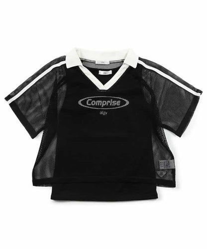 【接觸冷感】背心和網眼上衣套裝