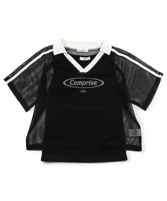 【接觸冷感】背心和網眼上衣套裝