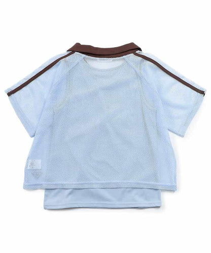 【接觸冷感】背心和網眼上衣套裝