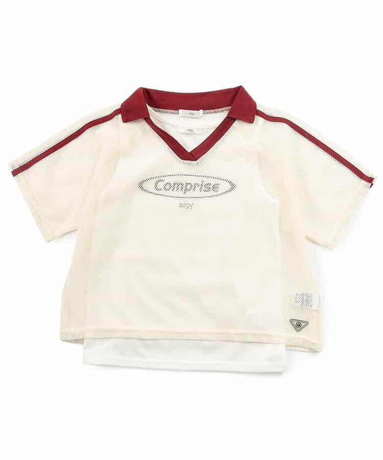 【接觸冷感】背心和網眼上衣套裝