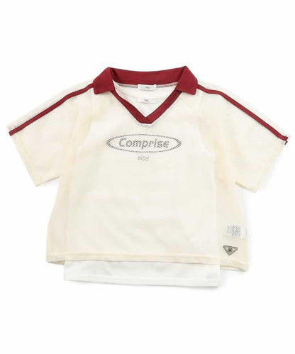 【接觸冷感】背心和網眼上衣套裝