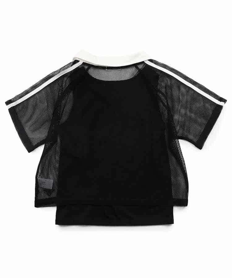 【接觸冷感】背心和網眼上衣套裝