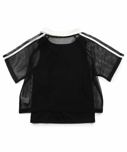 【接觸冷感】背心和網眼上衣套裝