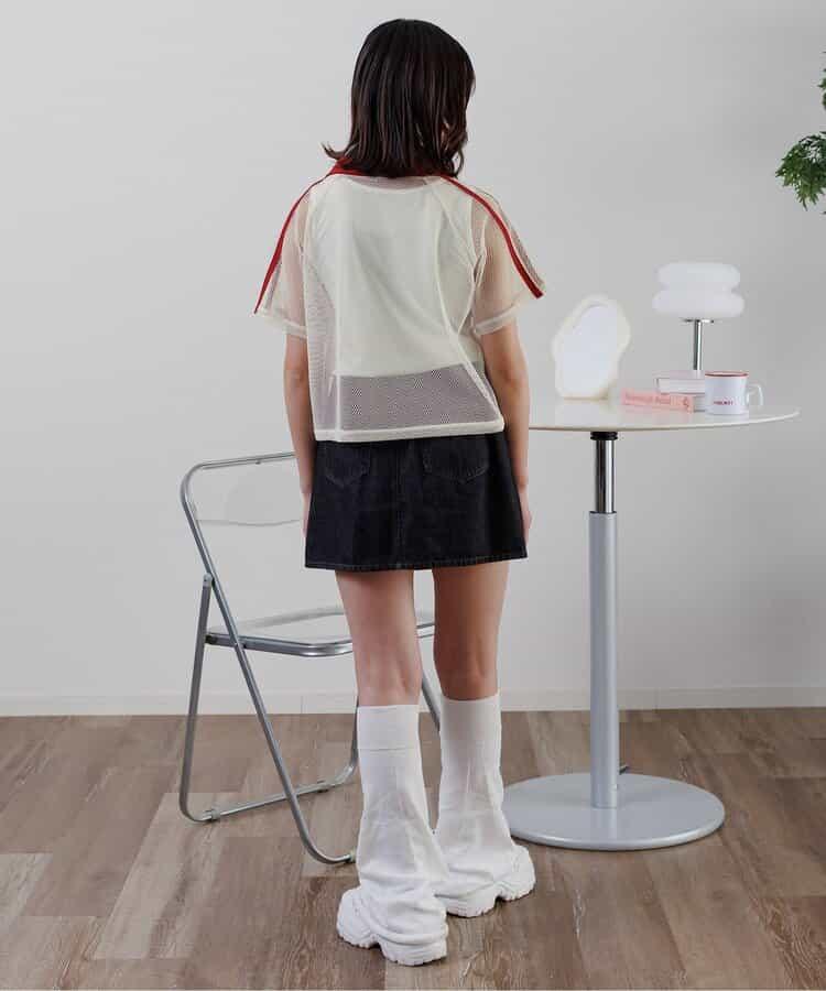 【接觸冷感】背心和網眼上衣套裝