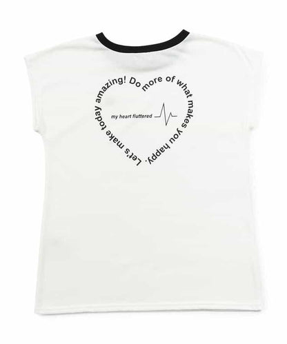 法式短袖一點繡T-shirt