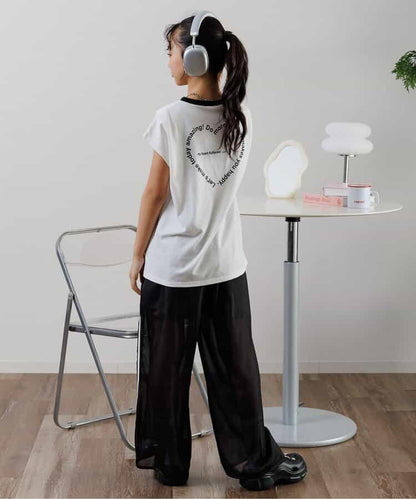 法式短袖一點繡T-shirt