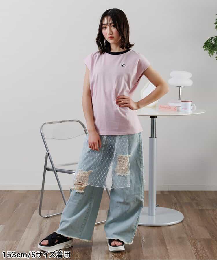 法式短袖一點繡T-shirt