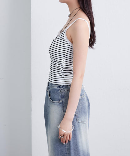 帶墊條紋背心
