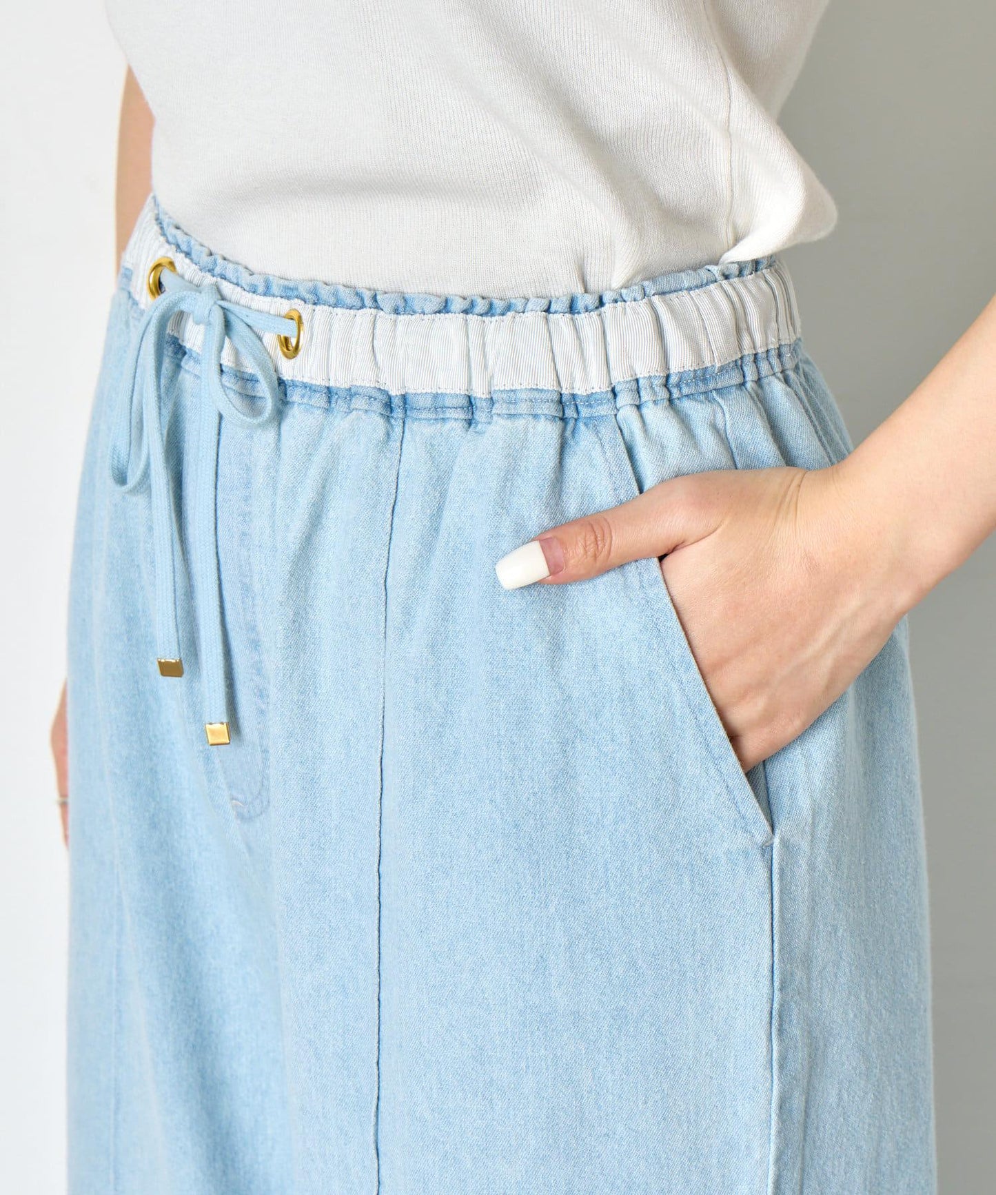 【輕鬆穿著】【夏季也適合穿著】牛仔休閒褲