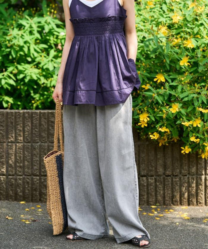 人造纖維丹寧休閒褲