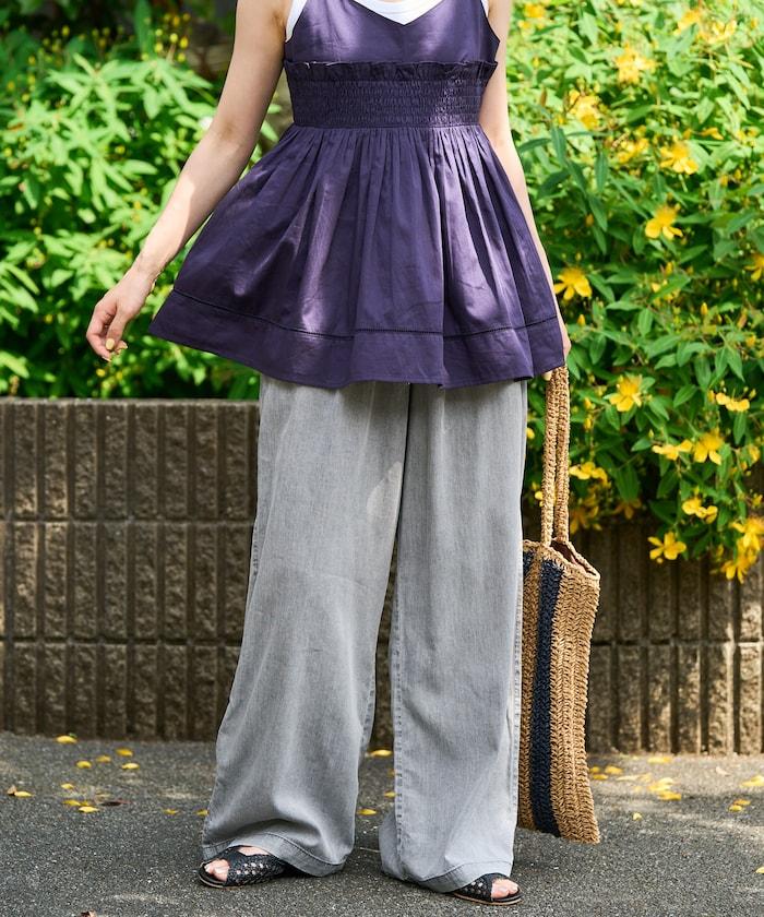 人造纖維丹寧休閒褲