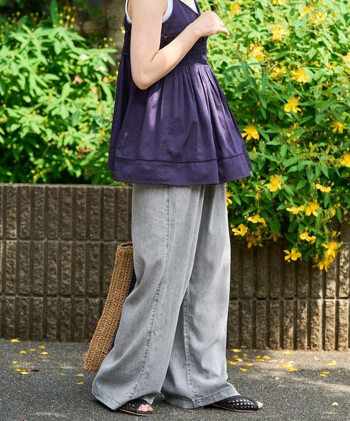 人造纖維丹寧休閒褲