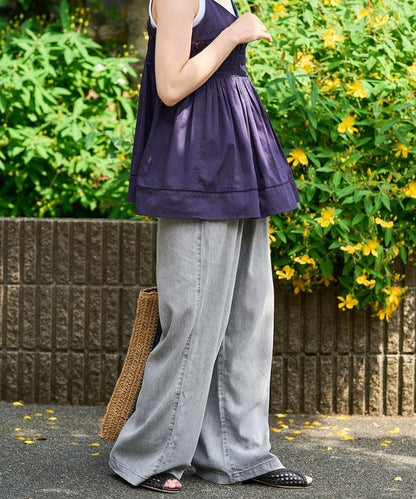 人造纖維丹寧休閒褲