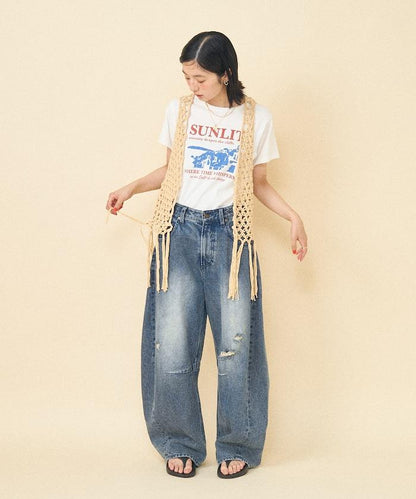 流蘇圖案編織馬甲