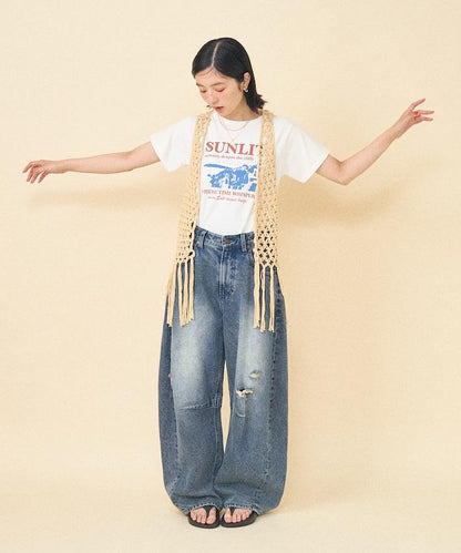 流蘇圖案編織馬甲