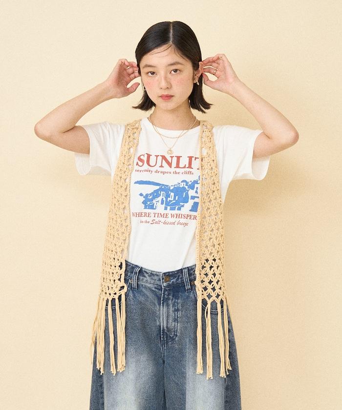 流蘇圖案編織馬甲