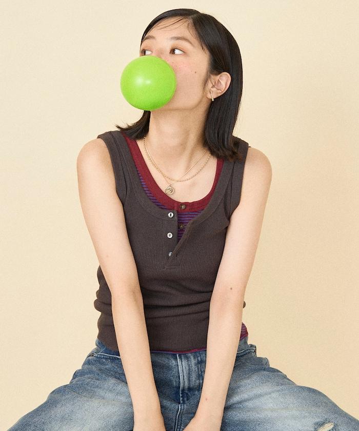 華夫格紋雙面穿背心