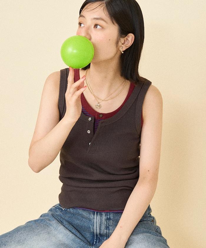 華夫格紋雙面穿背心