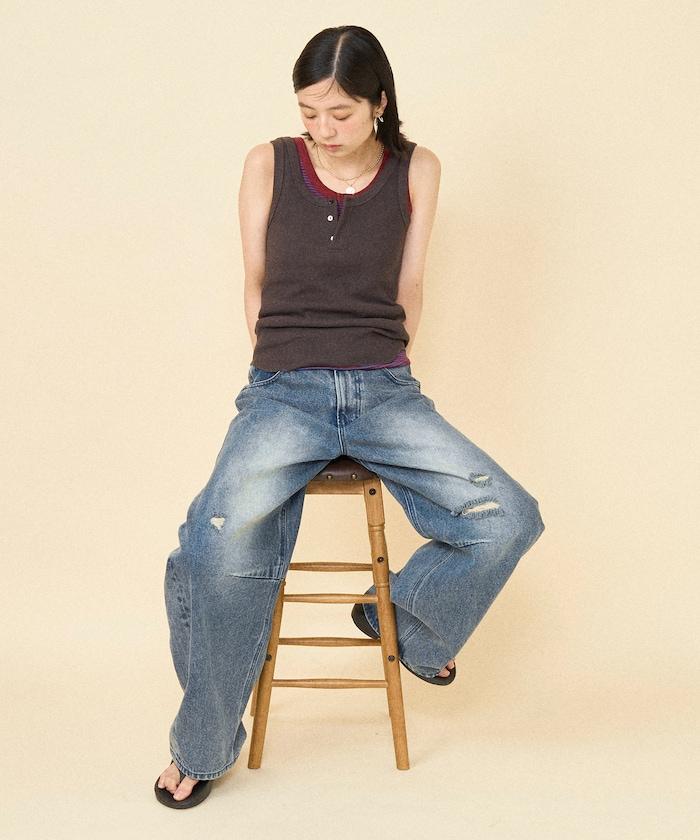 華夫格紋雙面穿背心