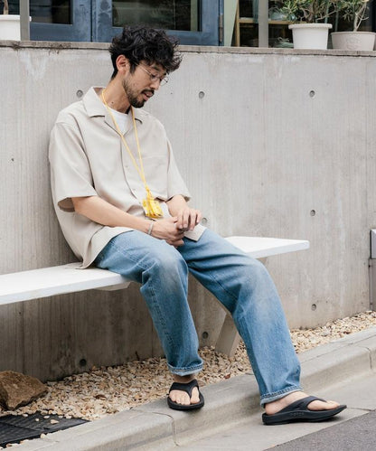 速乾材料 舒適版型 開領襯衫 短袖 亞麻風