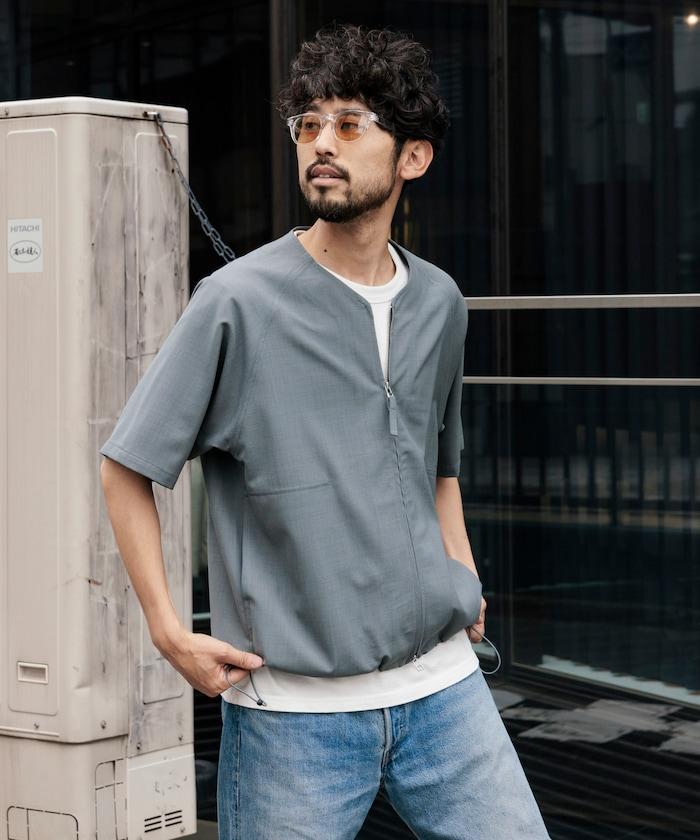 速乾材料 舒適版型 無領 棒球衫 短袖 亞麻風 居家護理