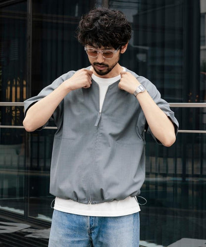 速乾材料 舒適版型 無領 棒球衫 短袖 亞麻風 居家護理